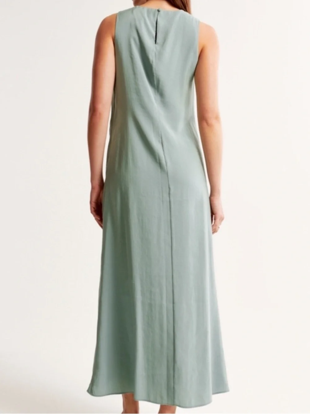 Abercrombie & Fitch Sleeveless Sage Green Maxi Dress
